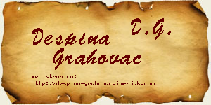 Despina Grahovac vizit kartica